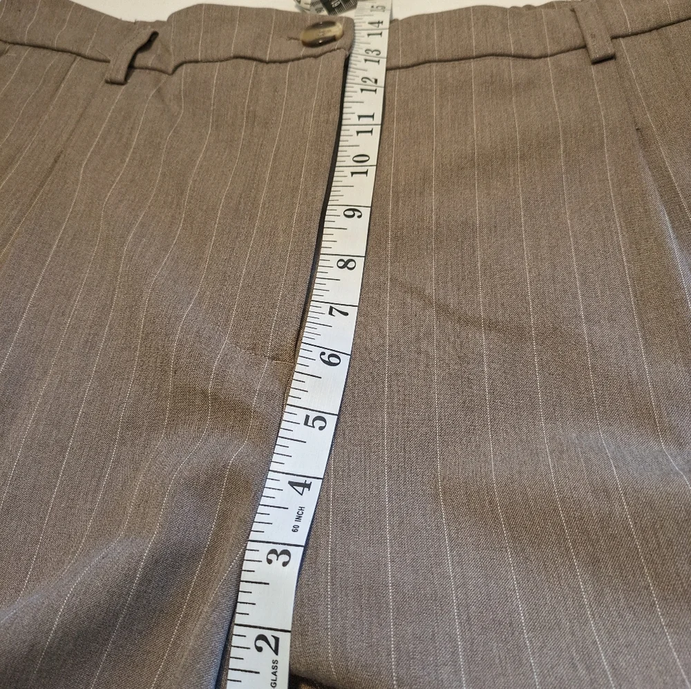 House of Harlow 1960 tan pin stripe slacks women's sz L New no tag - Picture 10 of 10